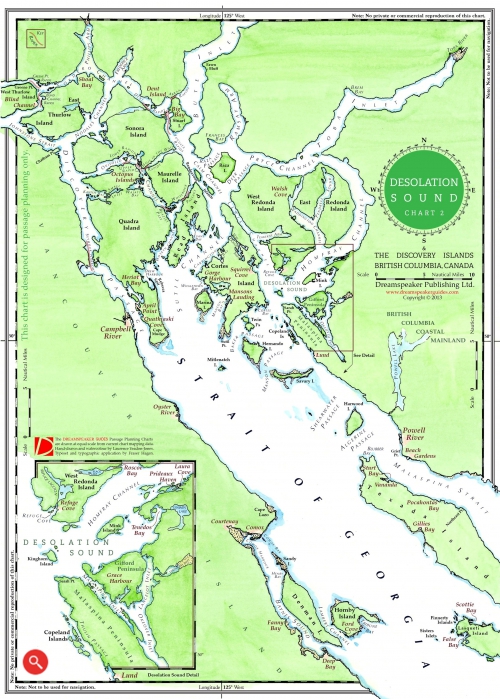 Desolation Sound Map & Cruising Guide