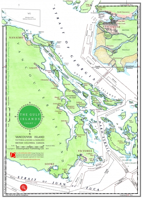 Sailing Gulf Islands Map