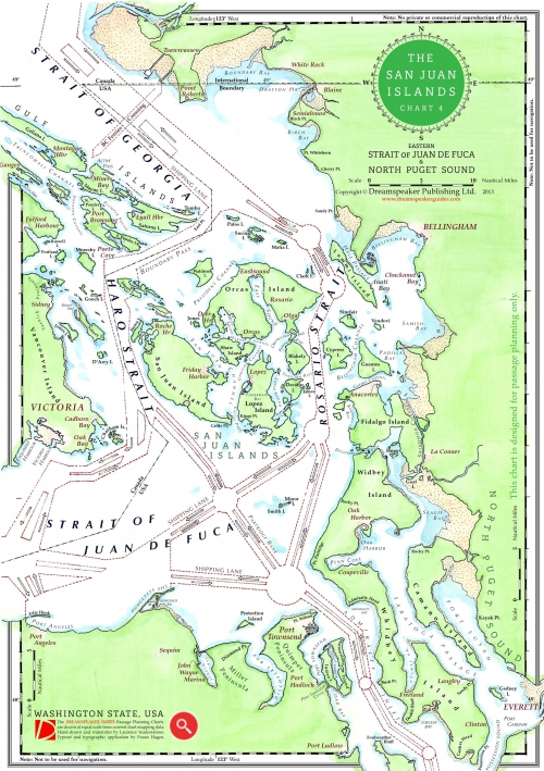 Sailing San Juan Islands Map